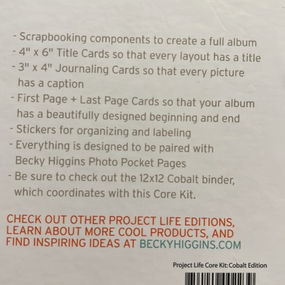 🌟NIB🌟 Project Life Core Kit - Cobalt Edition - Picture 5 of 13